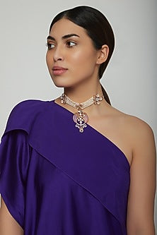 Rose Gold Finish Swarovski Crystal Choker Necklace