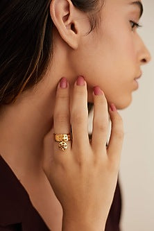 Gold Plated Poppy Ring