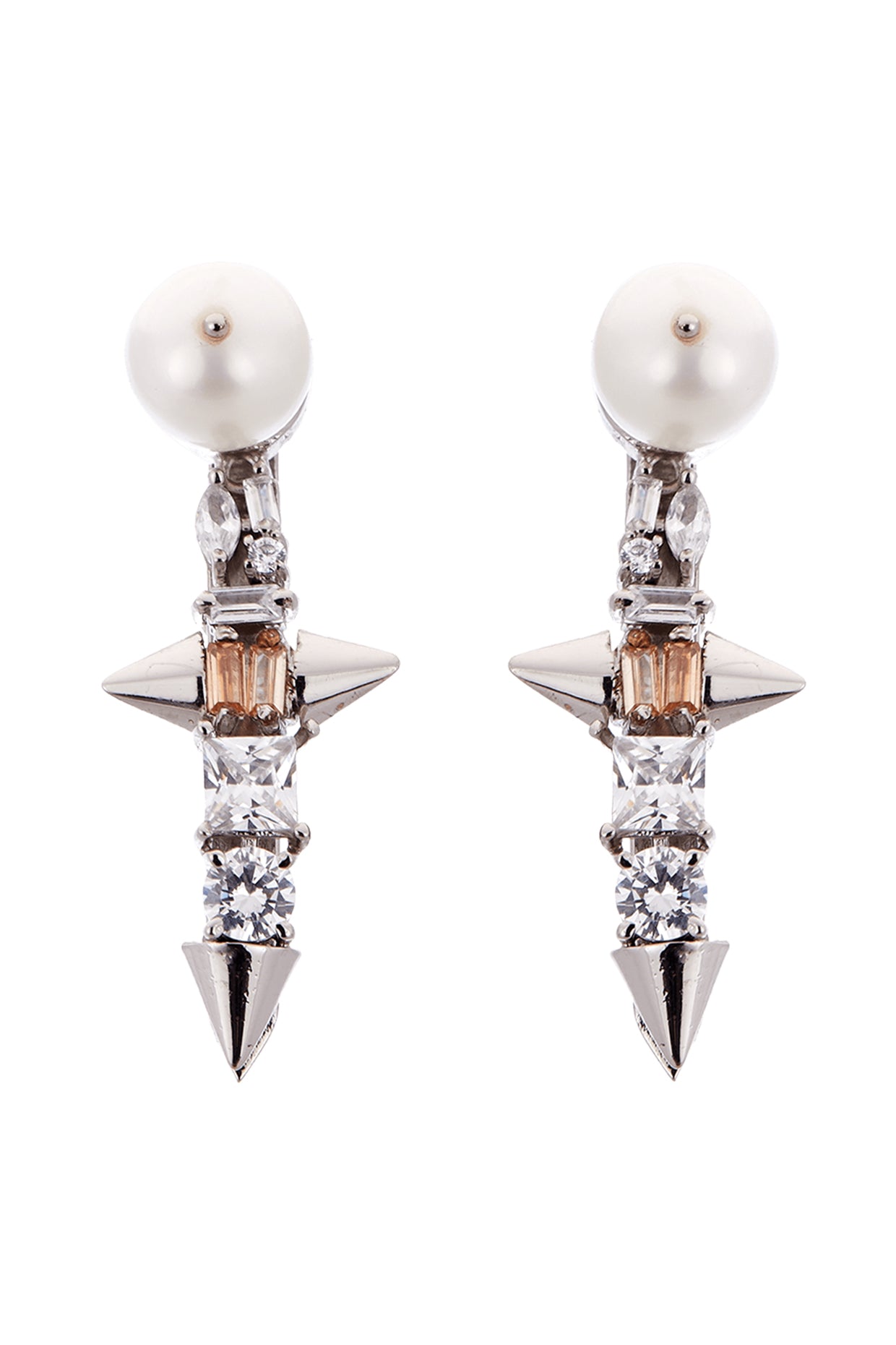 Silver Plated Swarovski Crystal Hair Clips