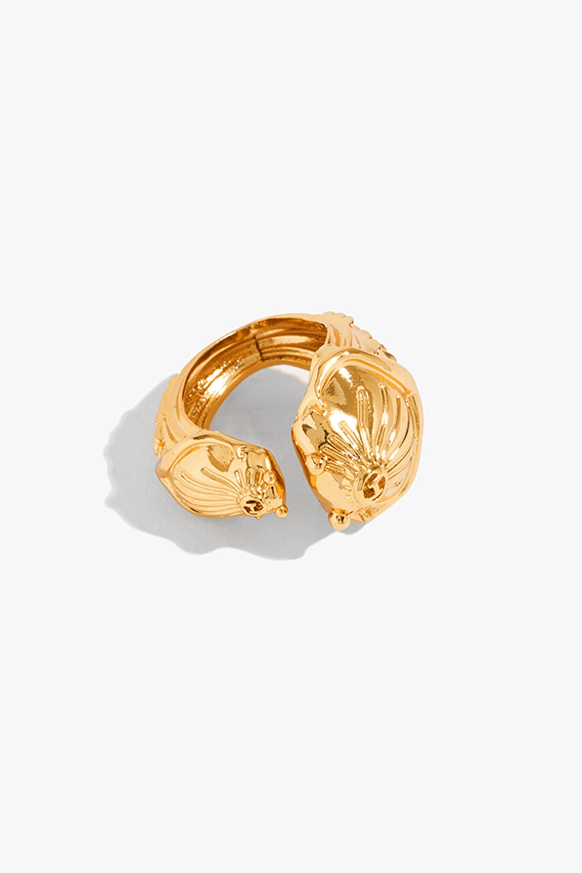 Gold Plated Adjustable Bug Head Ring