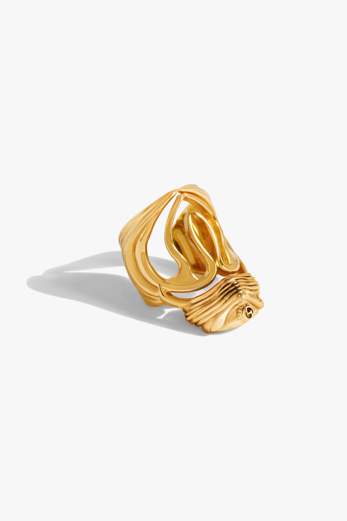 Two Tone Finish Bug Head Statement Ring