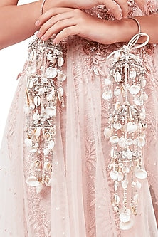 White Rhodium Finish Lophorina Shell Kaleeras