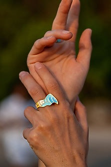 Gold Plated Ocean Ring