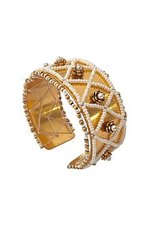 Antique Gold Finish Pearl Handcuff