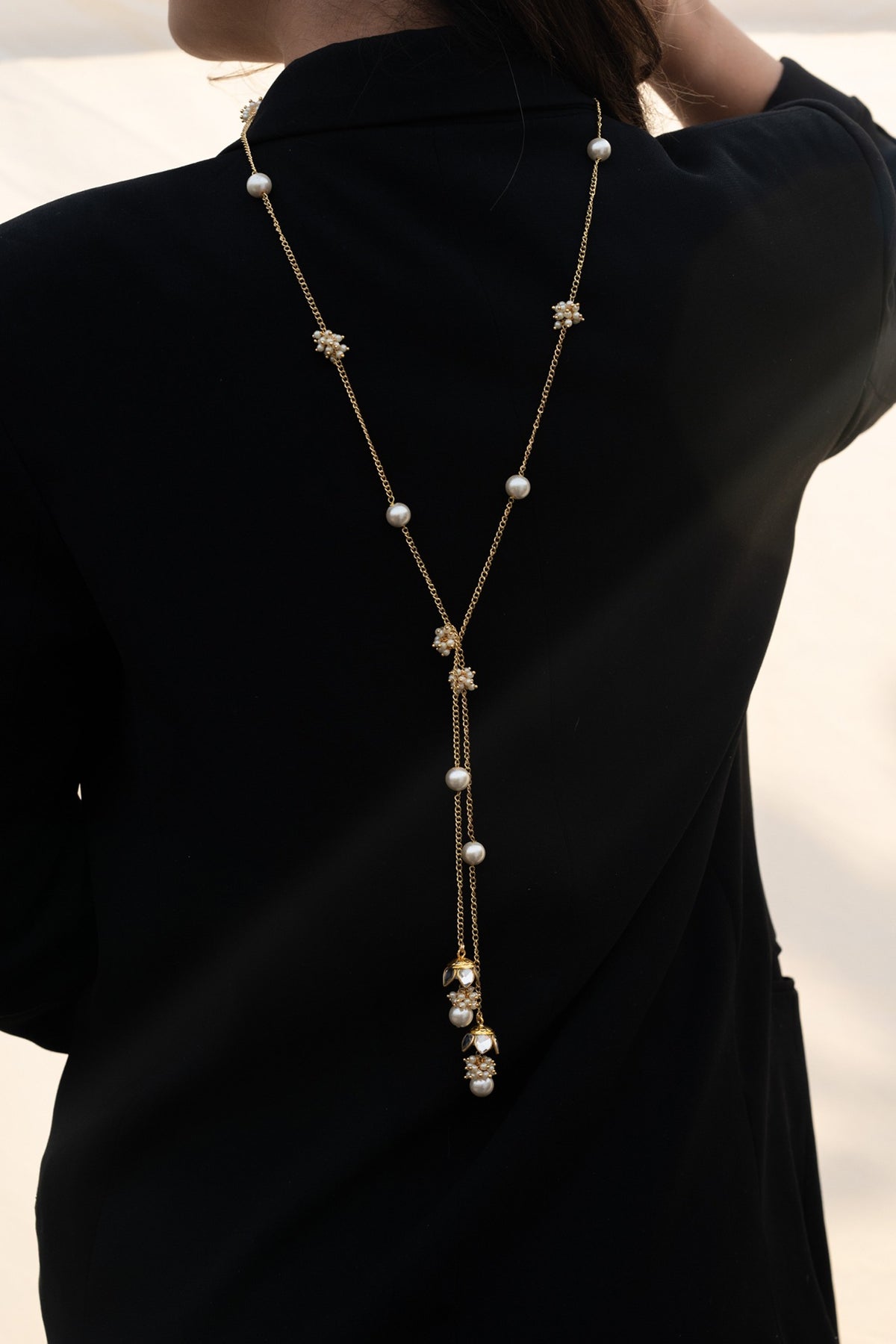 Gold Plated Pearl Necklace