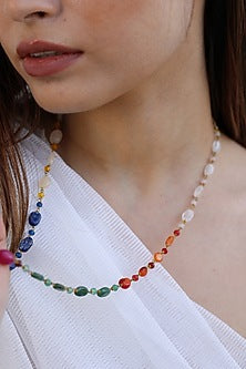 Gold Plated Natural Stone Necklace