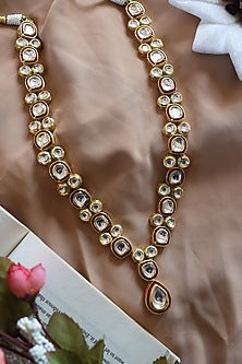 Gold Plated Kundan Polki Necklace