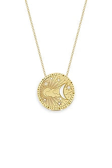 Gold Plated Crescent Moon Necklace