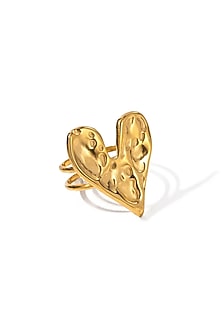 Gold Plated Chunky Heart Ring