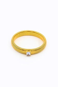 Gold Plated White Stone Kada