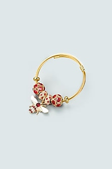 Gold Plated Red Bee Bracelet