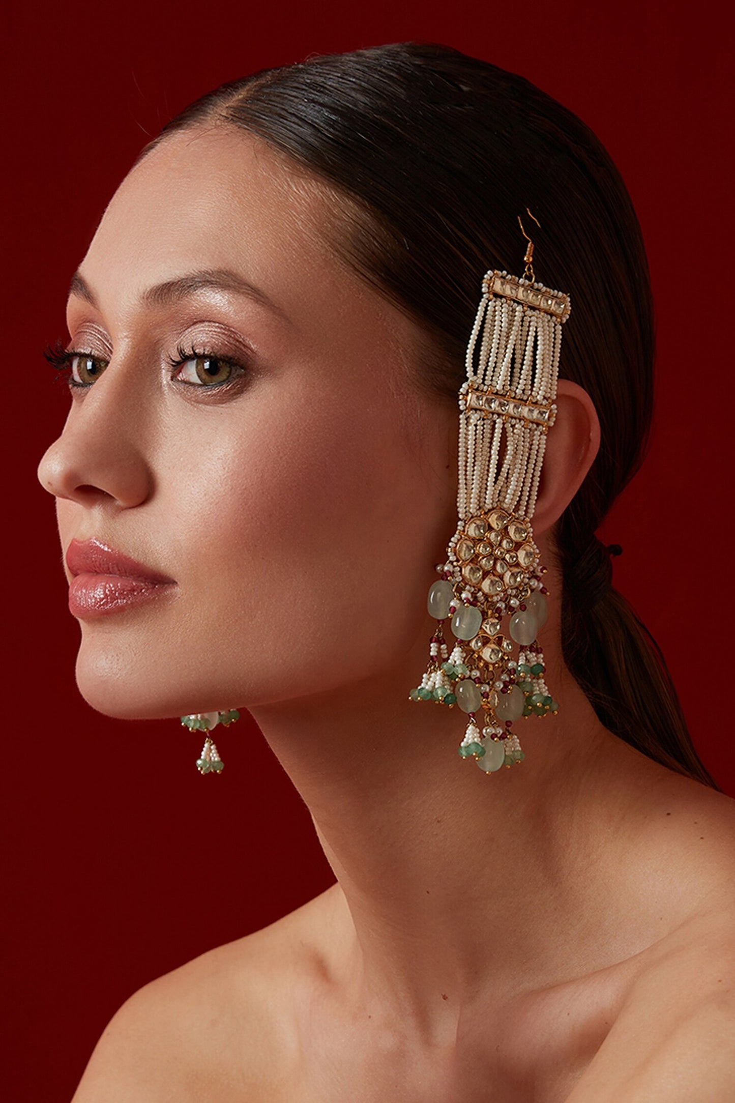 Kundan Pearl Earrings