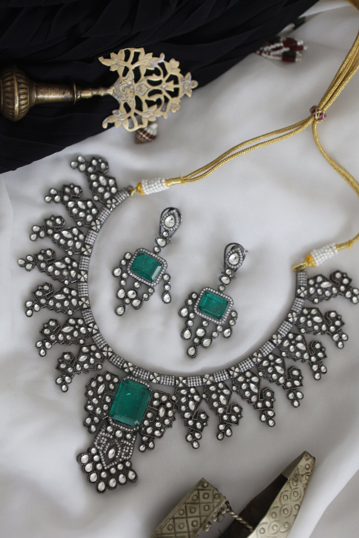 Victorian Polki Necklace Set