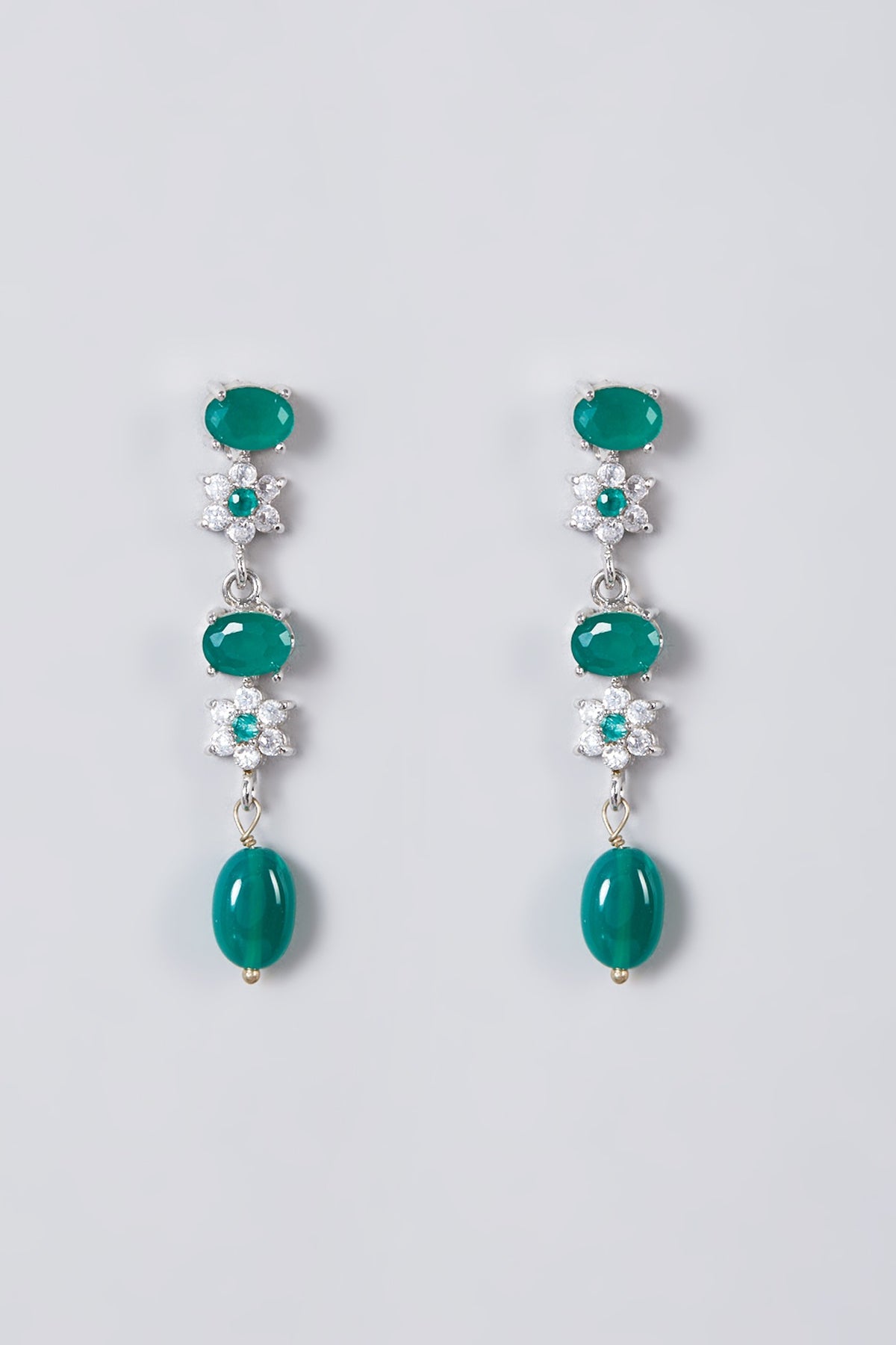 Gold Finish Zircons Necklace Set