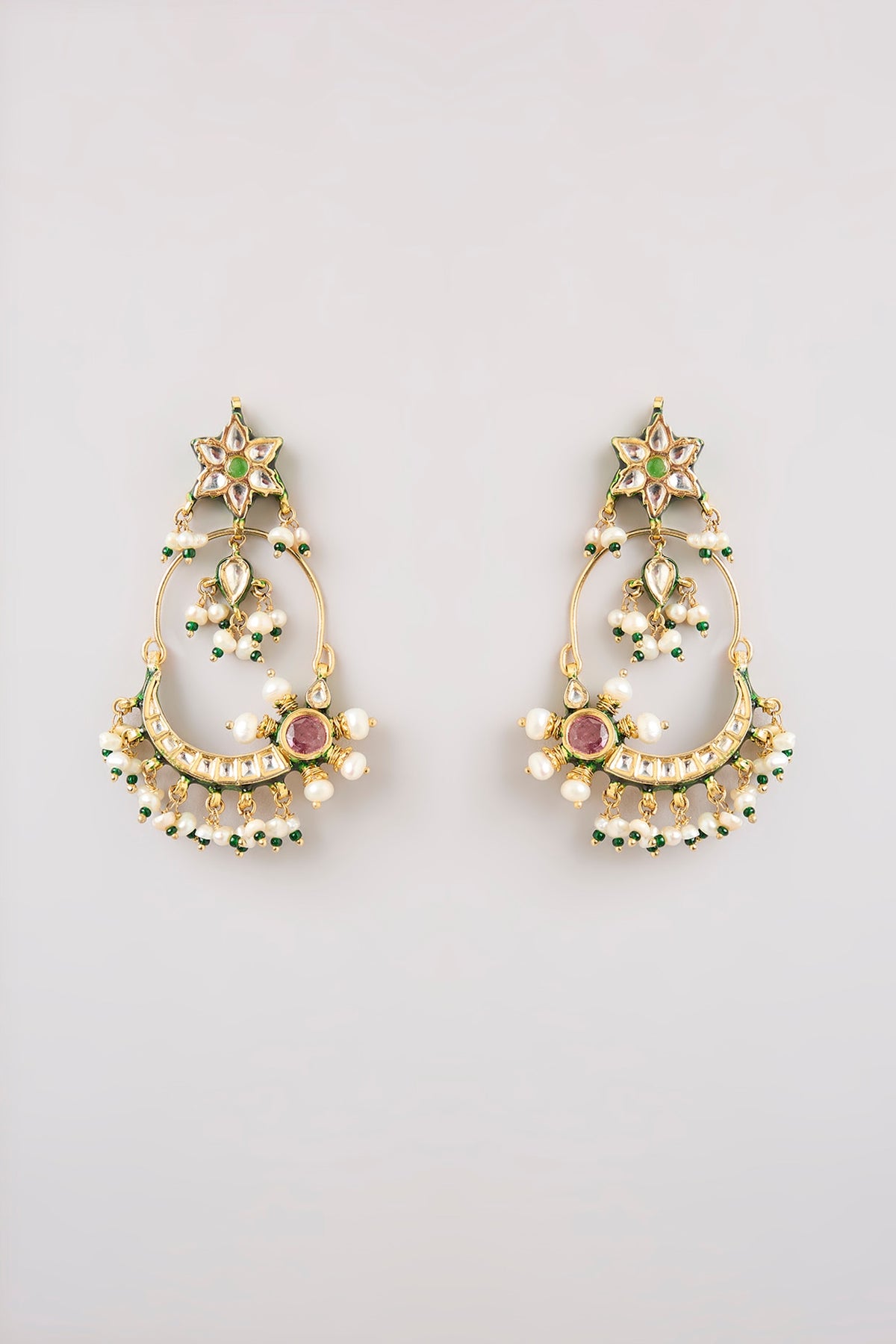 Gold Finish Dangler Earrings
