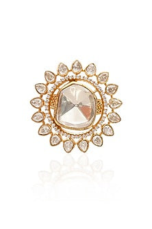 Gold Plated White Stone Ring