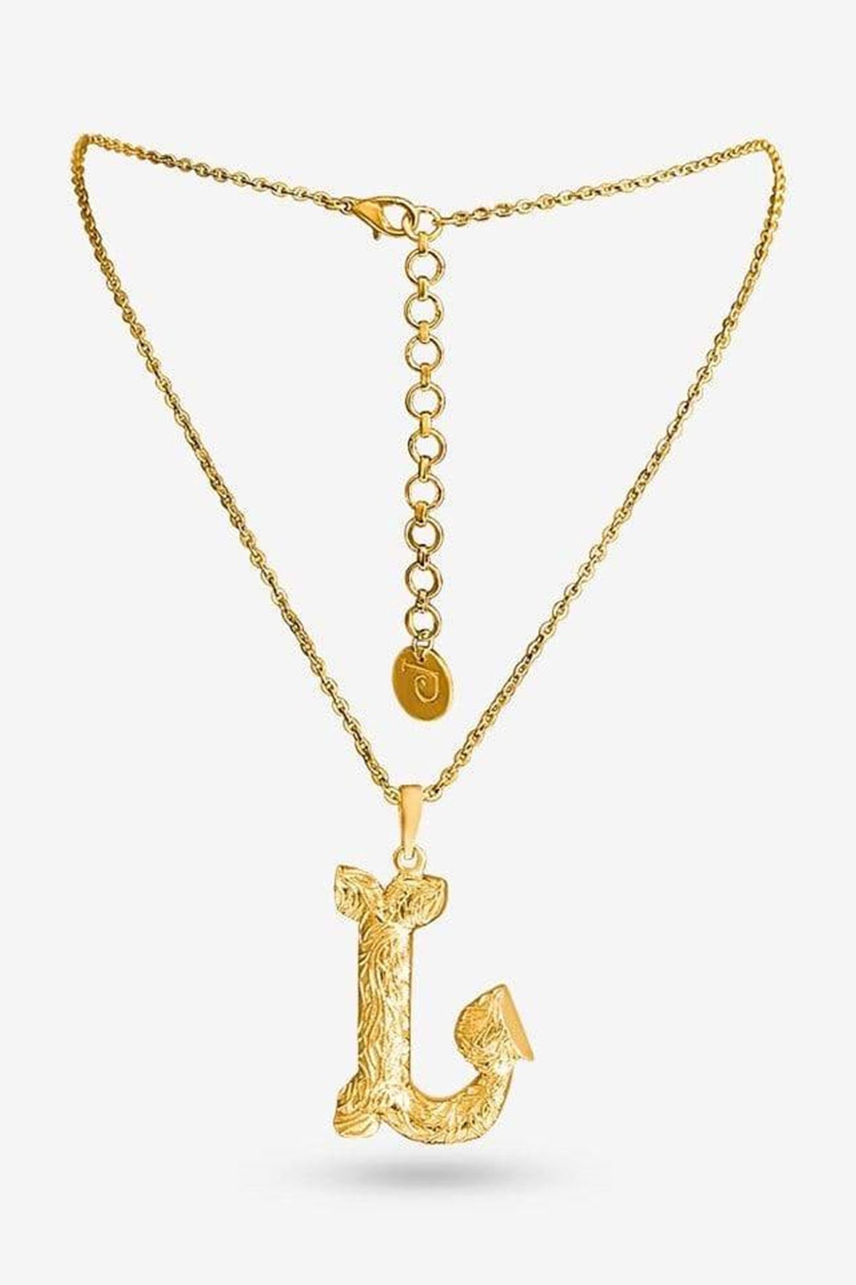 Gold Plated Initial Pendant Necklace