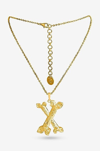 Gold Plated Initial Pendant Necklace