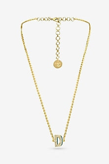Gold Plated Diamond Initial Pendant Necklace