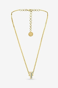 Gold Plated Diamond Initial Pendant Necklace