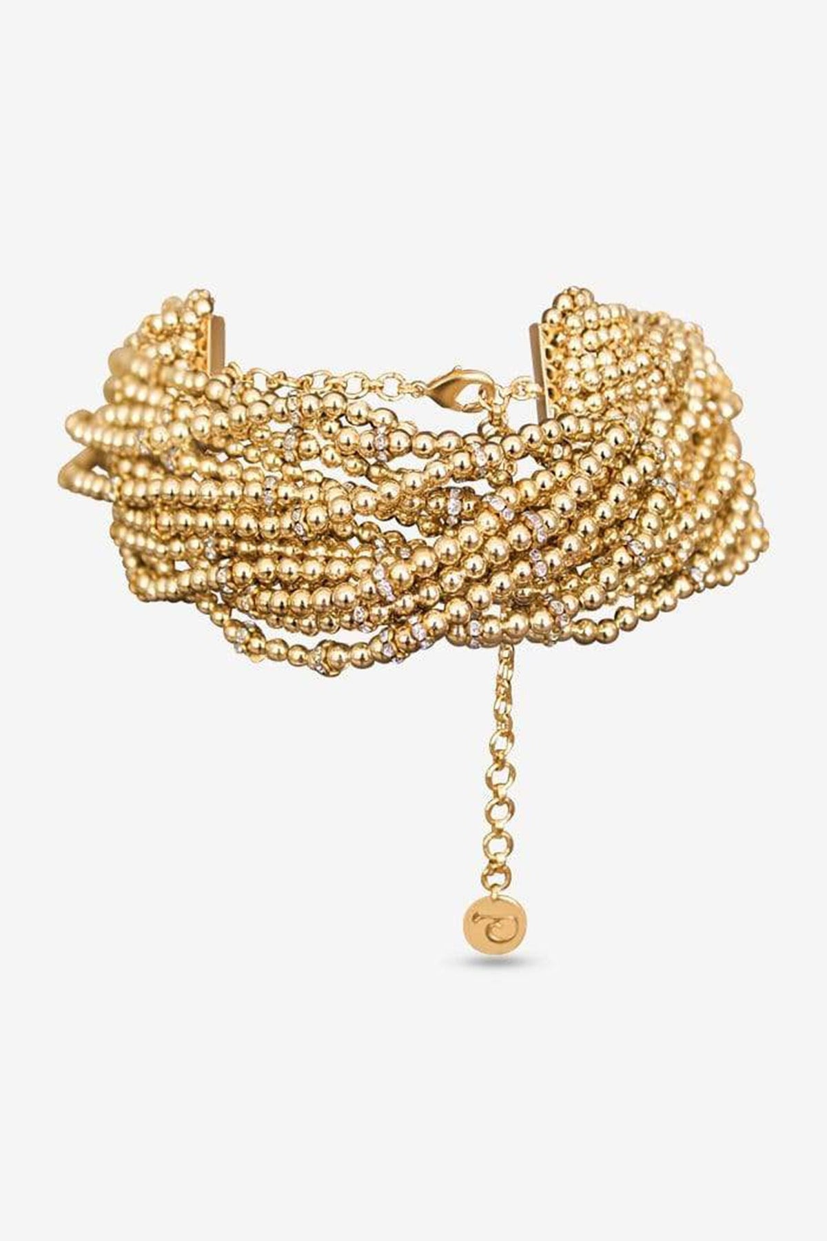 Gold Plated Pearl Choker Necklace