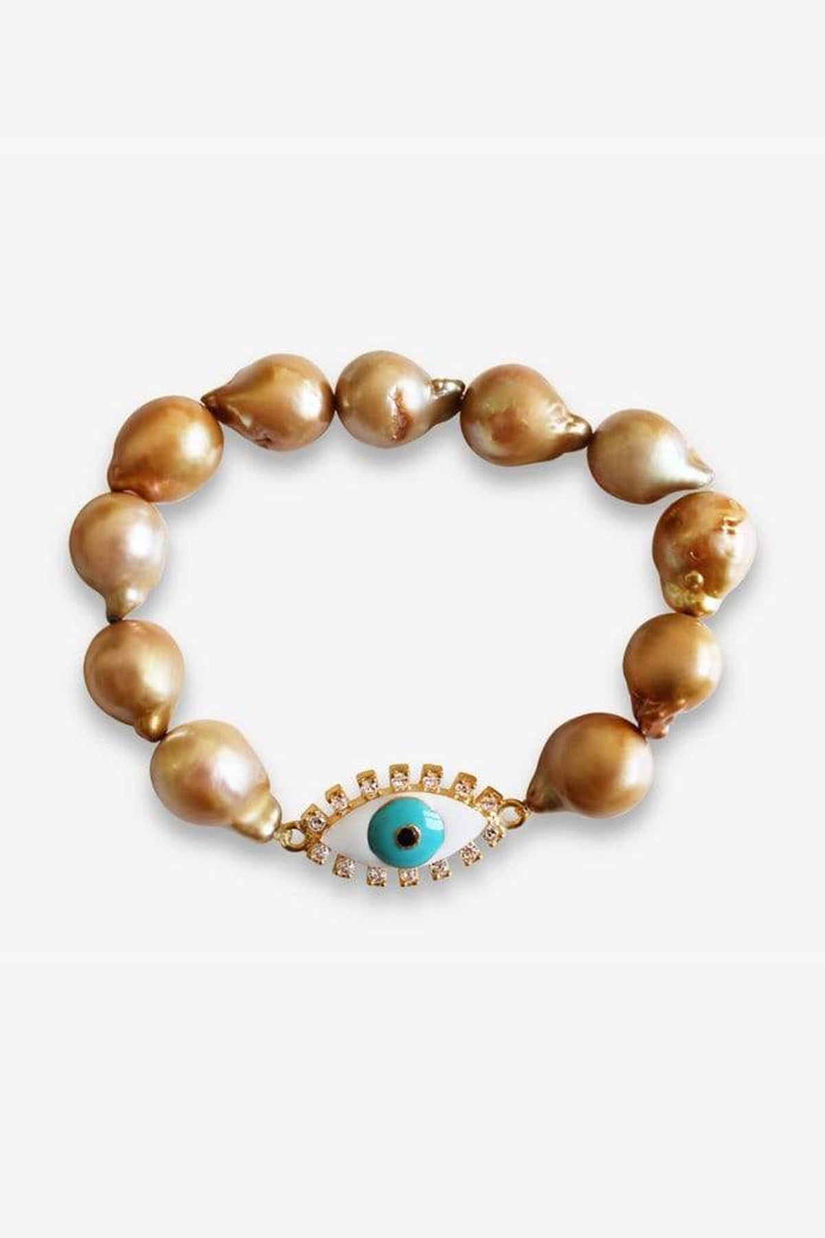 Gold Finish Evil Eye Bracelet