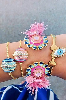 Gold Finish Dome Bracelet