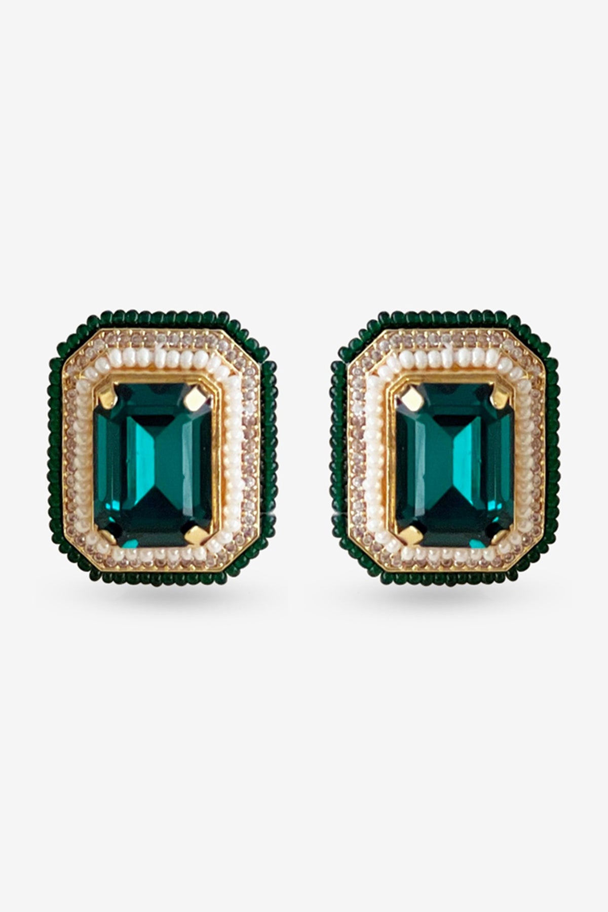 Gold Plated Diamond Earrings