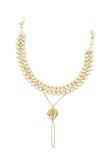 Gold Finish Pearl Anklets