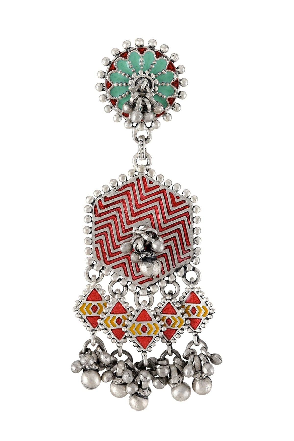 Rangoli Ghungroo Dangler Earrings