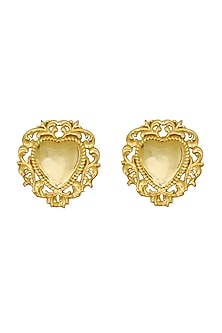Gold Plated Filigree Embossed Earrings