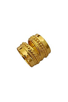 Gold Plated Carved Ring