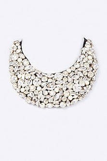 Rhodium Finish Crystal Necklace