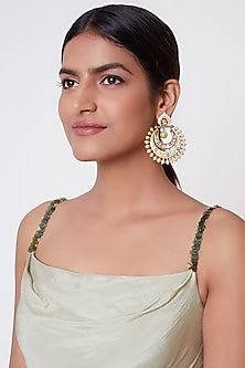Gold Plated Faux Kundan Earrings