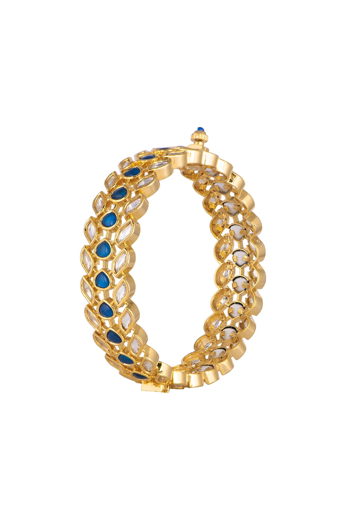 Gold Plated Faux Kundan Kada