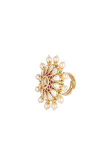 Gold Plated Kundan Ring