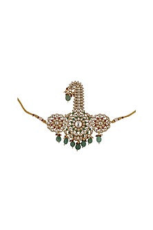 Gold Plated Multi-Colored Jadtar & Pearl Kalangi