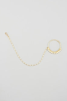 Gold Plated Jadtar Stone Nath