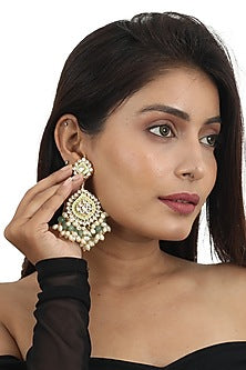Gold Plated Pista Meenakari Necklace Set