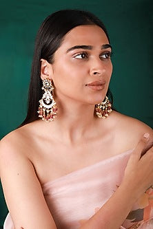 Gold Plated Pearl & Beaded Necklace Set