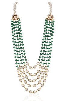 Gold Plated Pearl & Beaded Mala