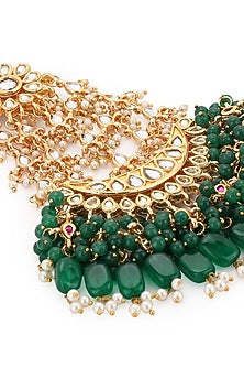 Gold Finish Kundan Polki Pasa