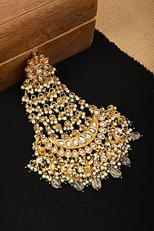 Gold Finish Kundan Polki & Stone Pasa