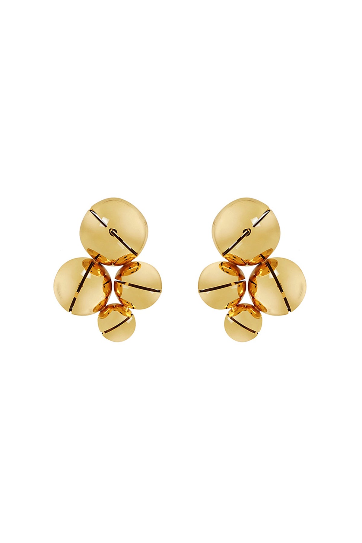 Gold Plated Enameled Dangler Earrings