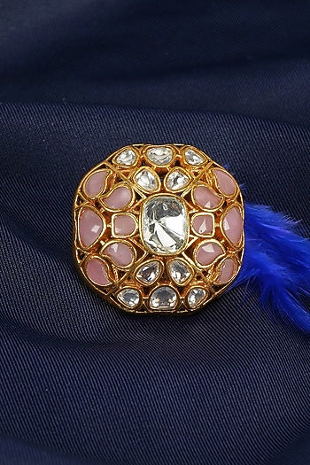 Gold Polki & Semi-Precious Stone Ring