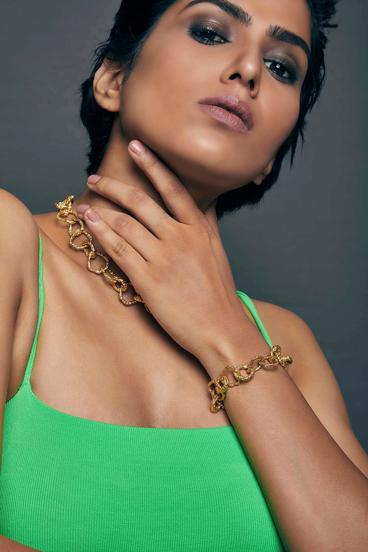 Gold Plated Crudo Catene Bracelet