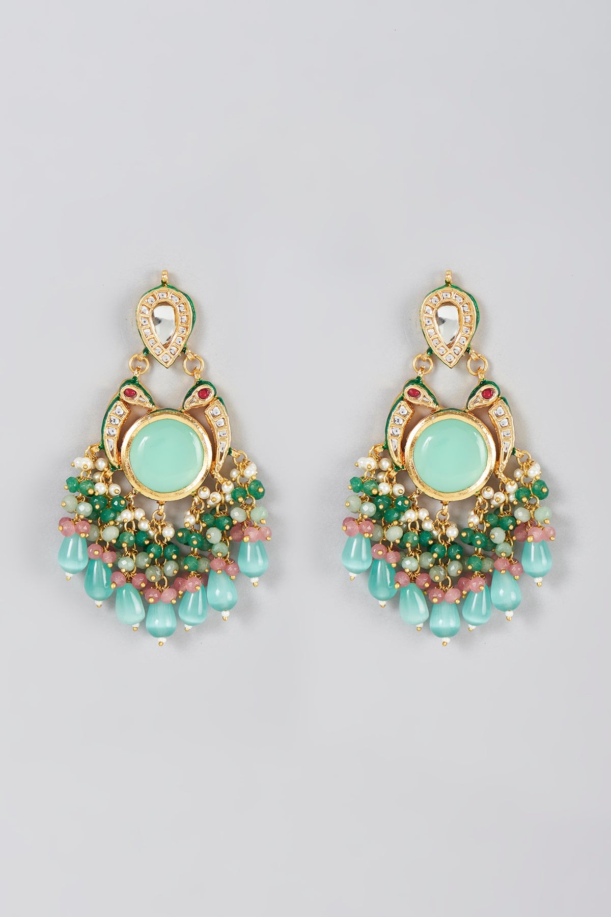 Gold Finish Chandbali Earrings