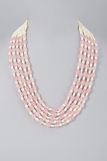 Pink Pearl Long Necklace