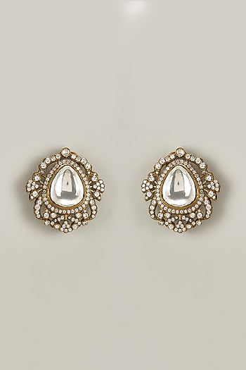Diamonds & Kundan Polki Stud Earring