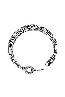 Silver Handcrafted Bacelets In Sterling Silver (Set of 2)